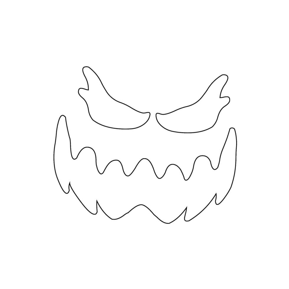 Carved pumpkin face vector