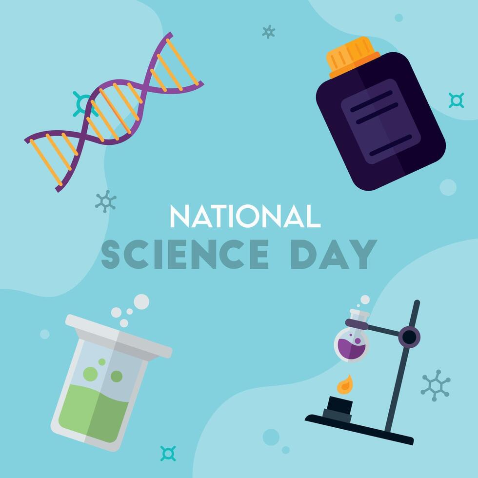 DNA and lab scene celebration. vector