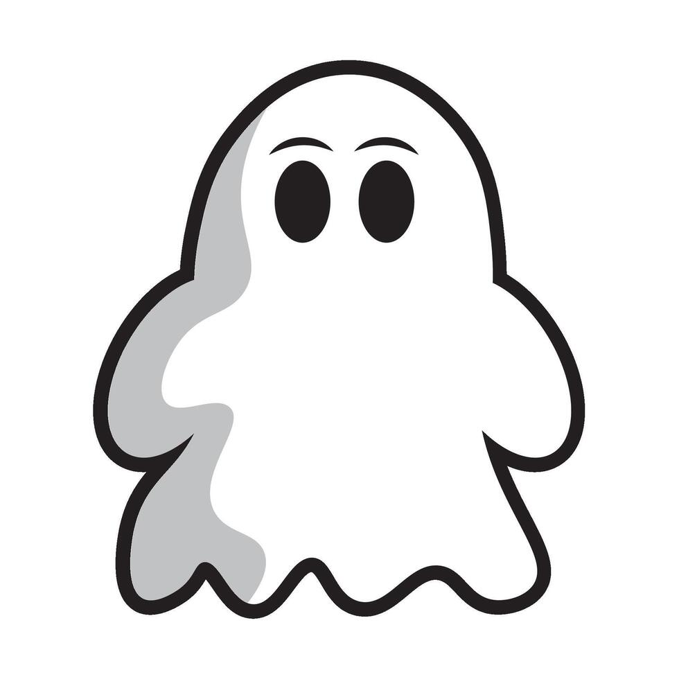 Cute halloween ghost character vector