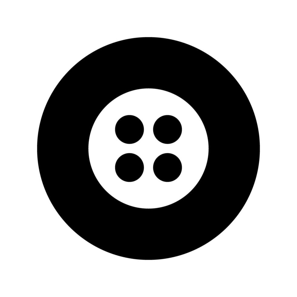 icon of a button, suitable for sewing and clothing designs. vector