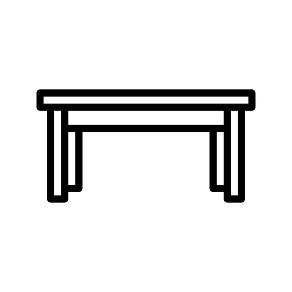 Rectangular Table Line Icon vector
