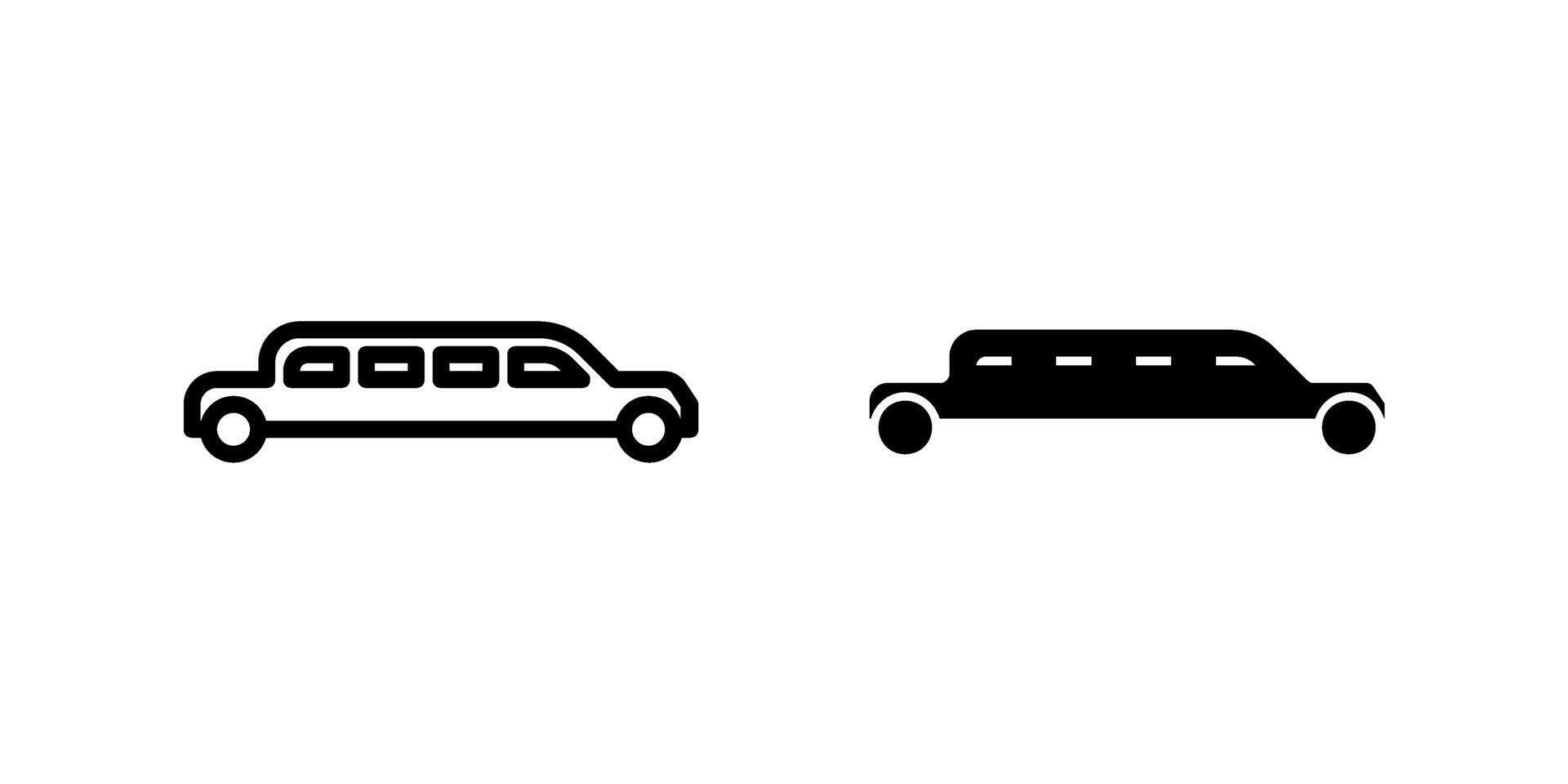 Luxurious Limo Car Icon Pack vector
