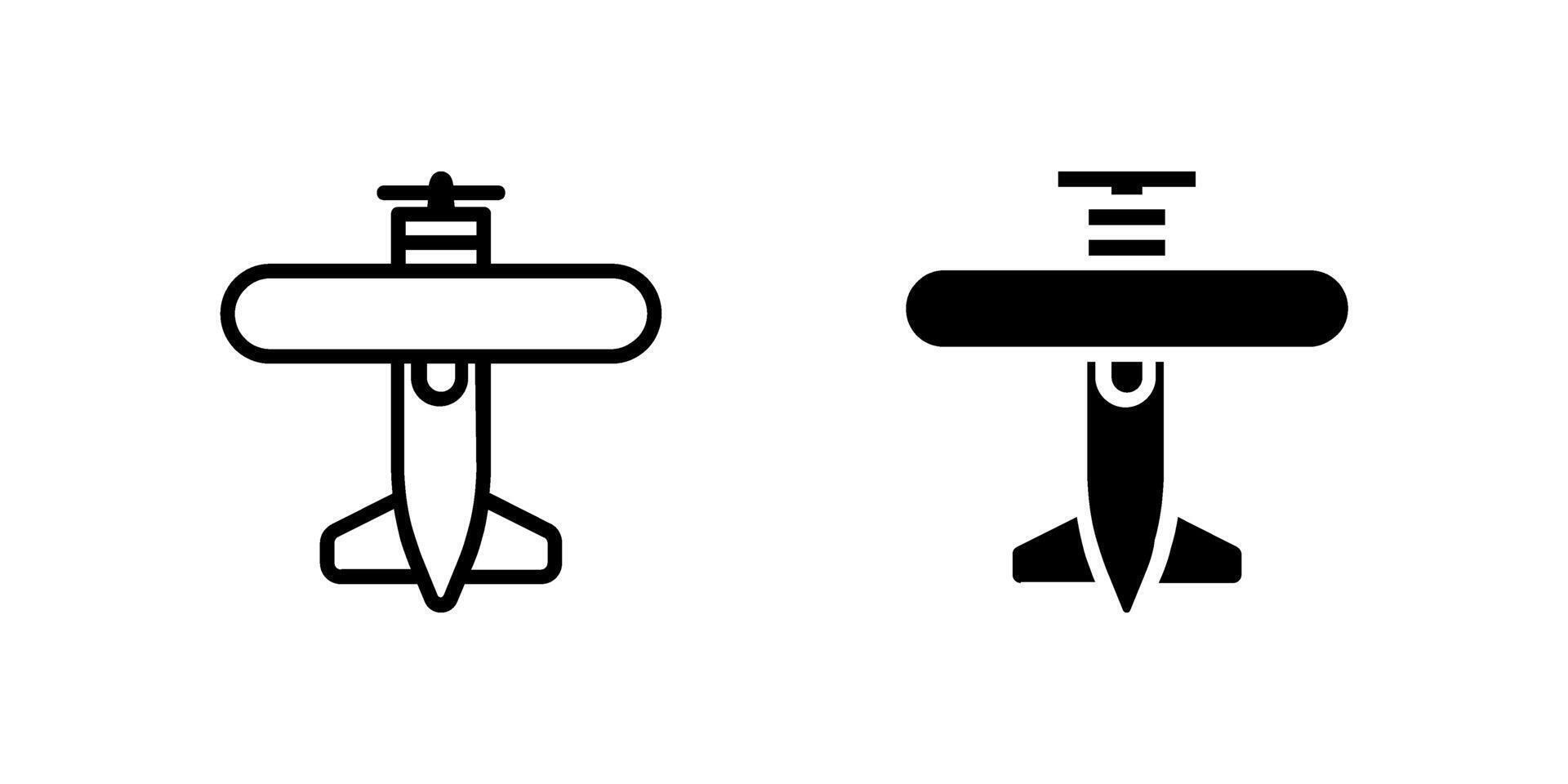 Retro Biplane Icon Gallery vector