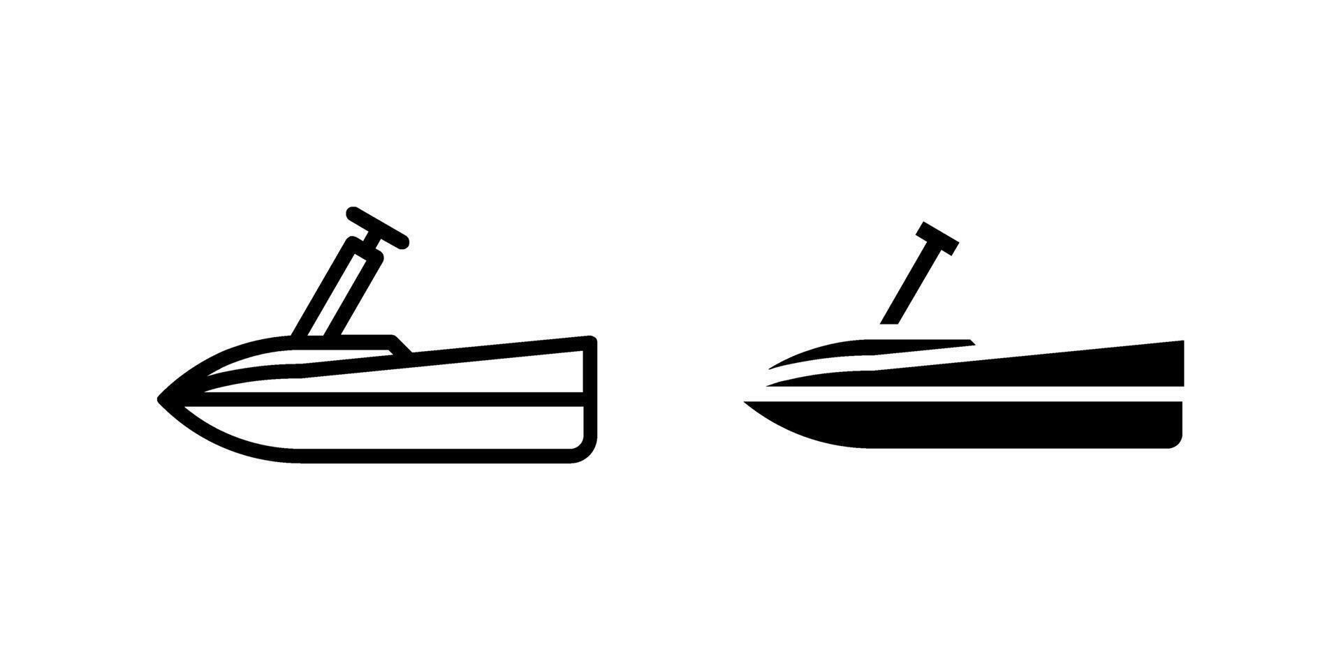 Thrilling Jet Ski Icon Set vector