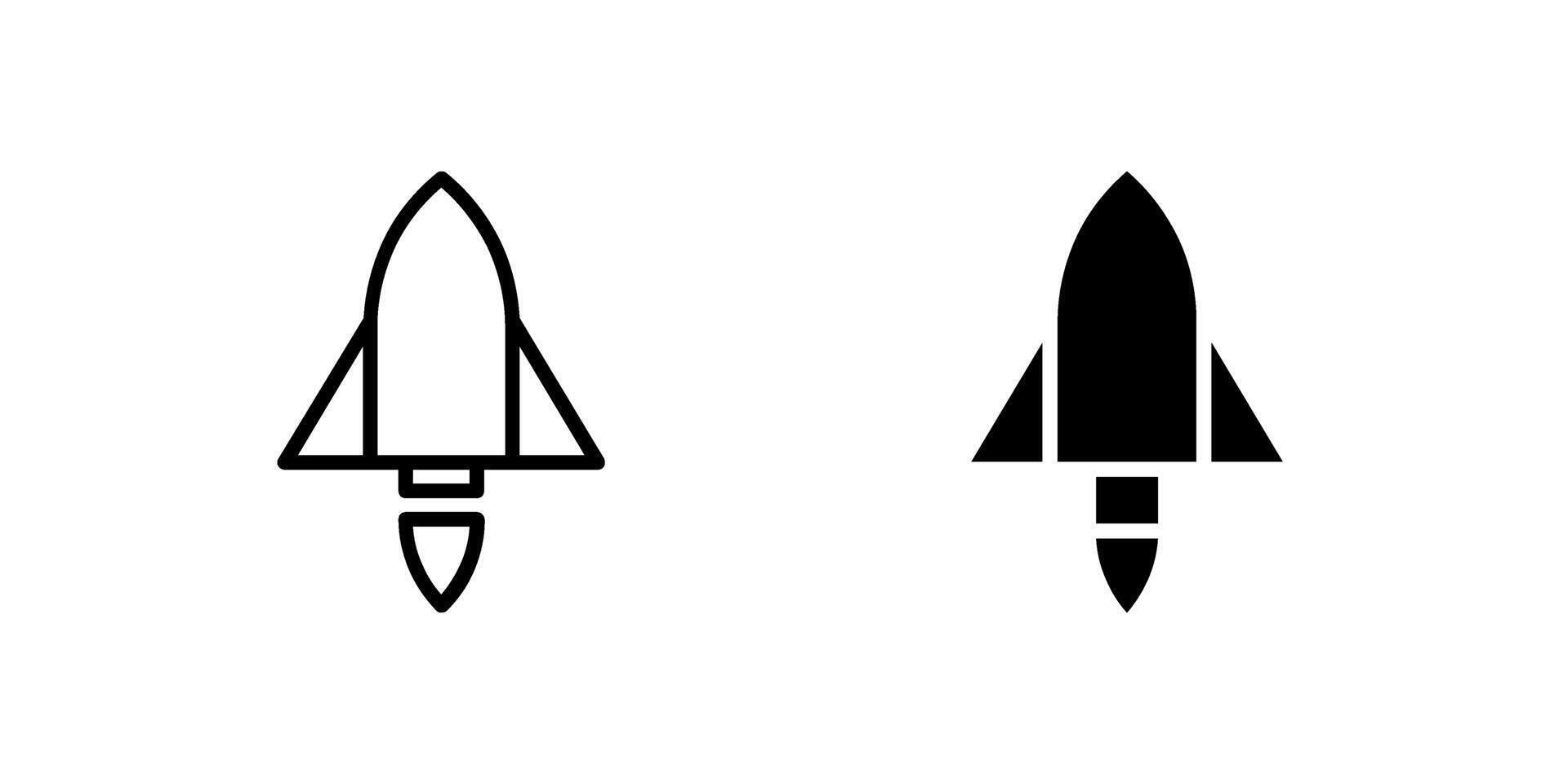 Cosmic Rocket Icon Collection vector