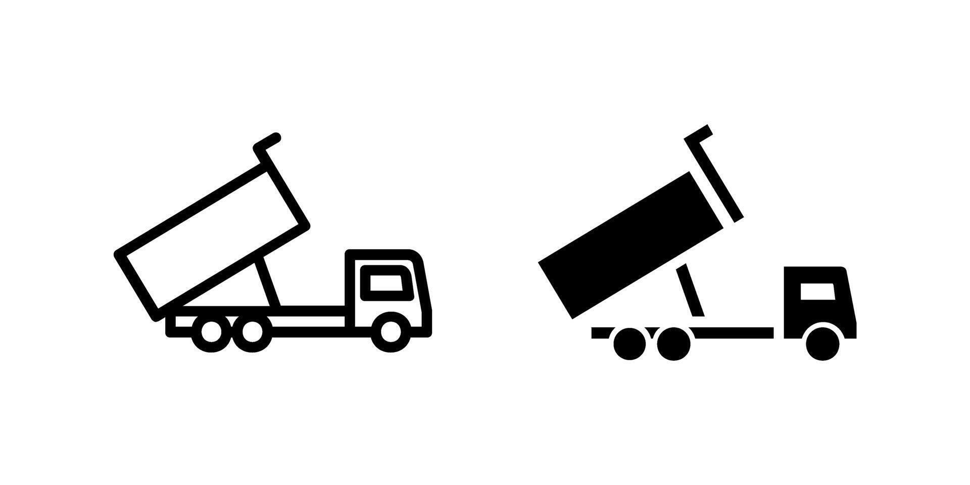 Heavy Duty Dump Truck Icon Gallery vector