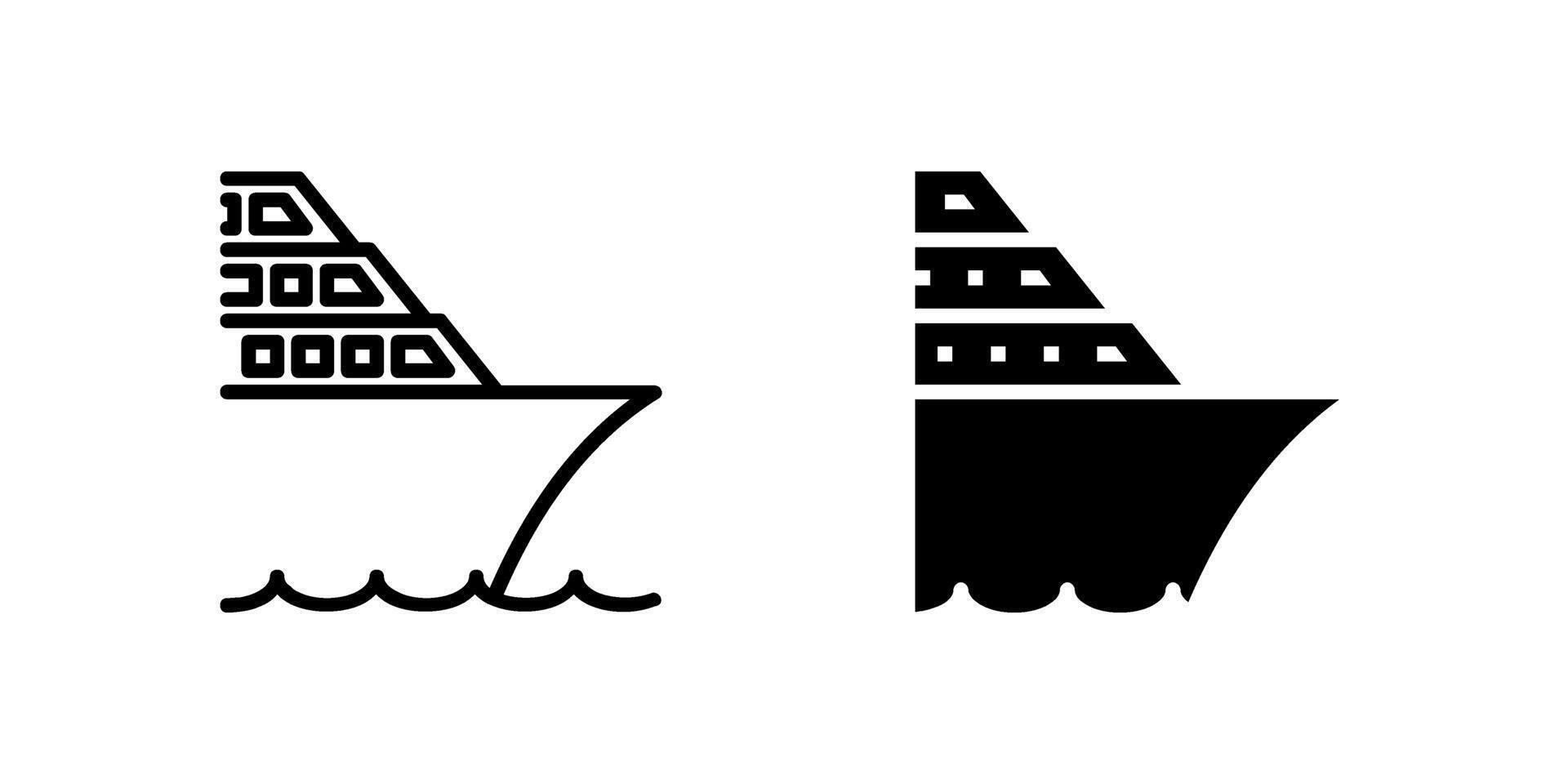 Grand Cruise Ship Icon Pack vector