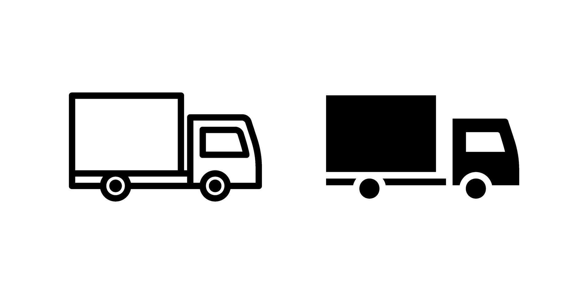 Reliable Delivery Truck Icon Set vector