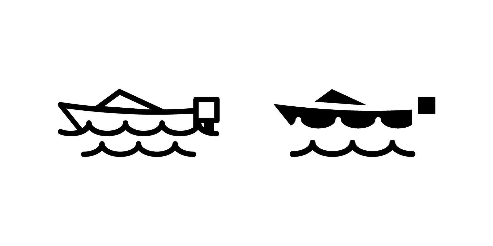 Peaceful Boat Icon Set vector
