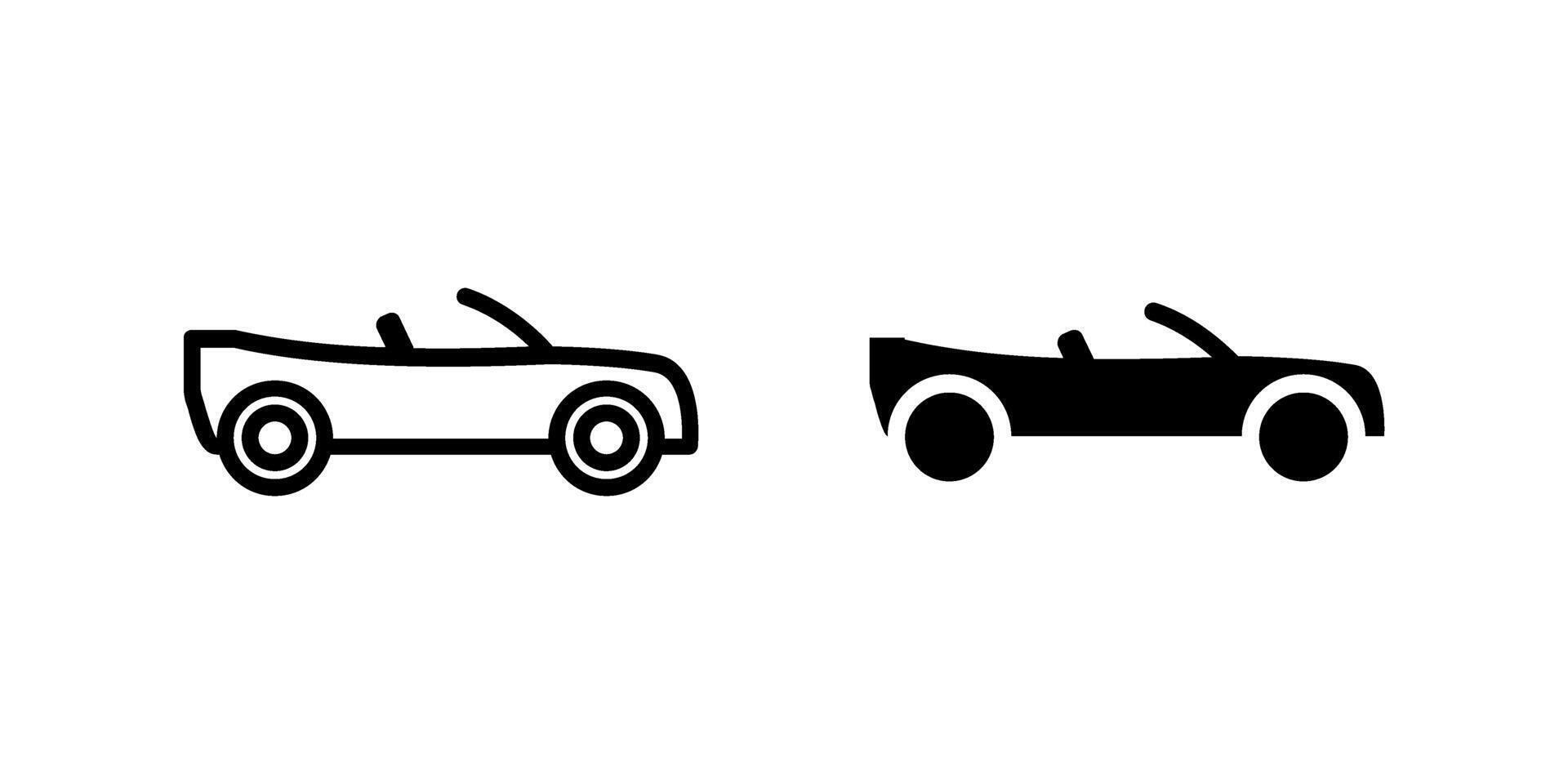 Chic Convertible Car Icon Gallery vector