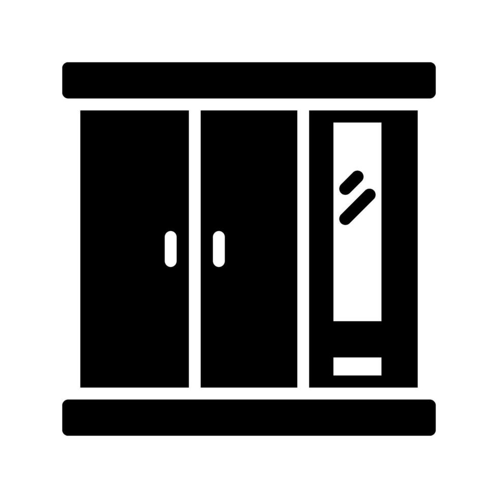 Wardrobe for bedroom clothing storage vector