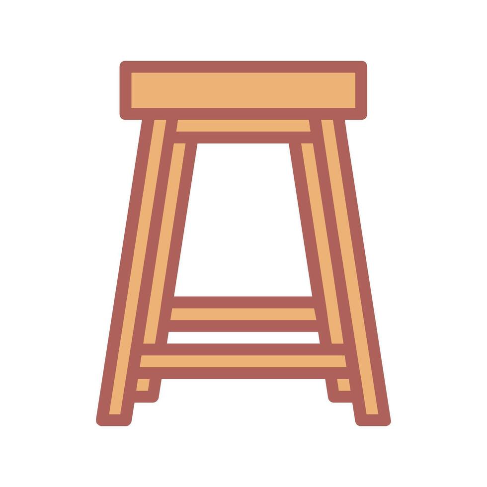 Outline filled stool for bar seating vector