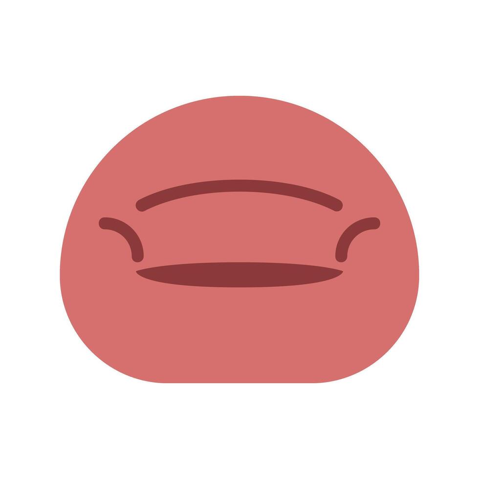 Flat beanbag for playful room designs vector