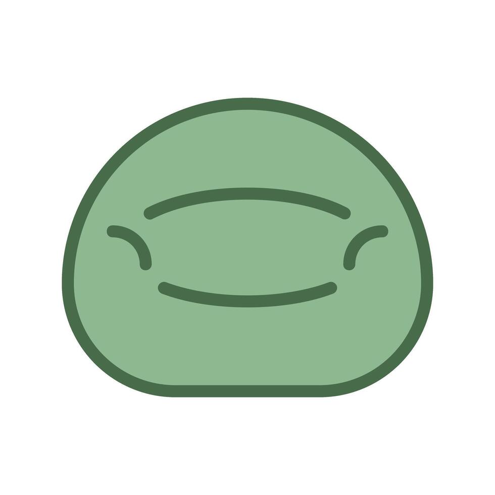 Outline filled beanbag for trendy spaces vector