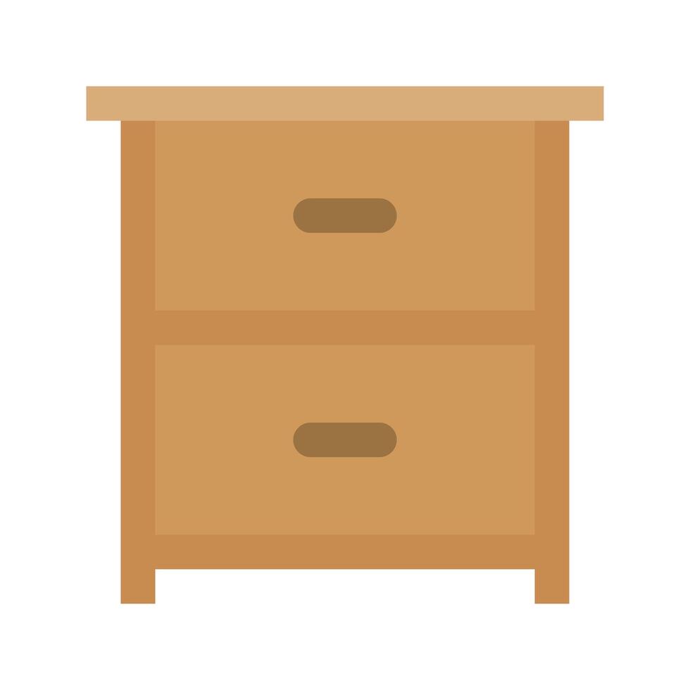 Flat drawer for tidy bedroom designs vector