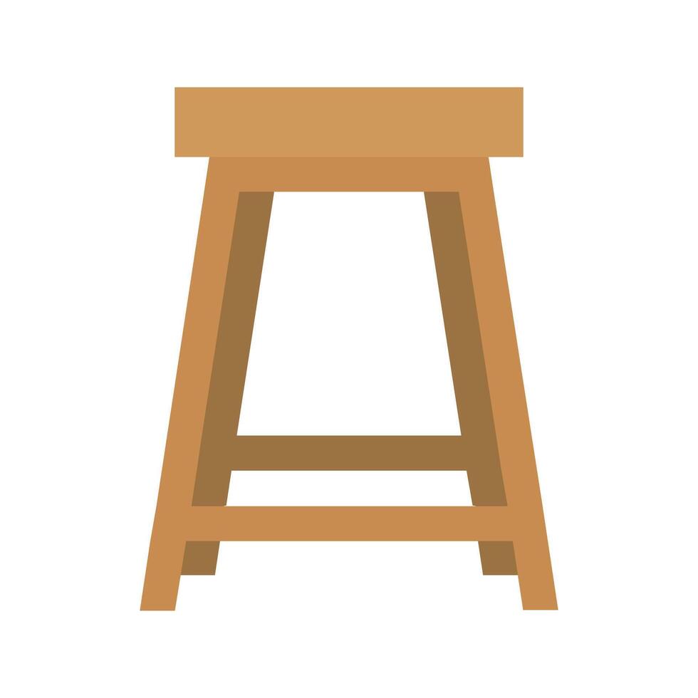 Flat stool for cafe seating designs vector