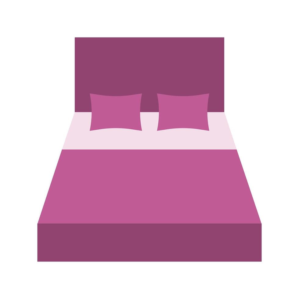 Flat bed for modern sleep solutions vector