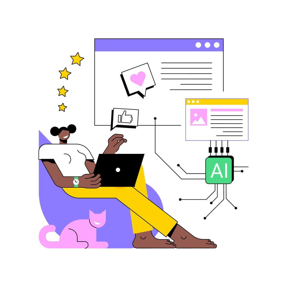 Blog Posts abstract concept illustration. vector