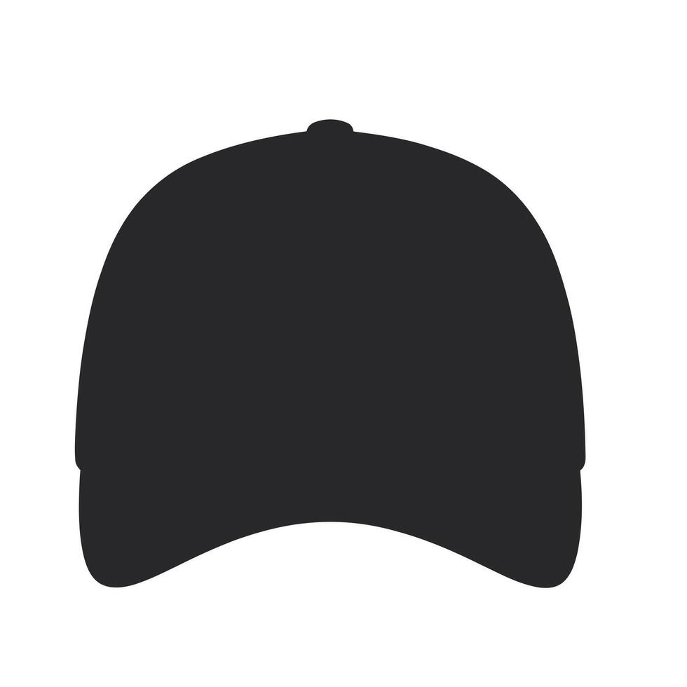 Black baseball cap template design vector