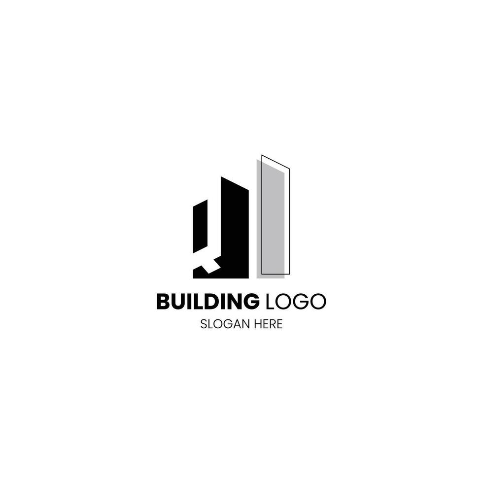 Letter Q building logo for construction, architecture, and property company. Logo template for your brand vector