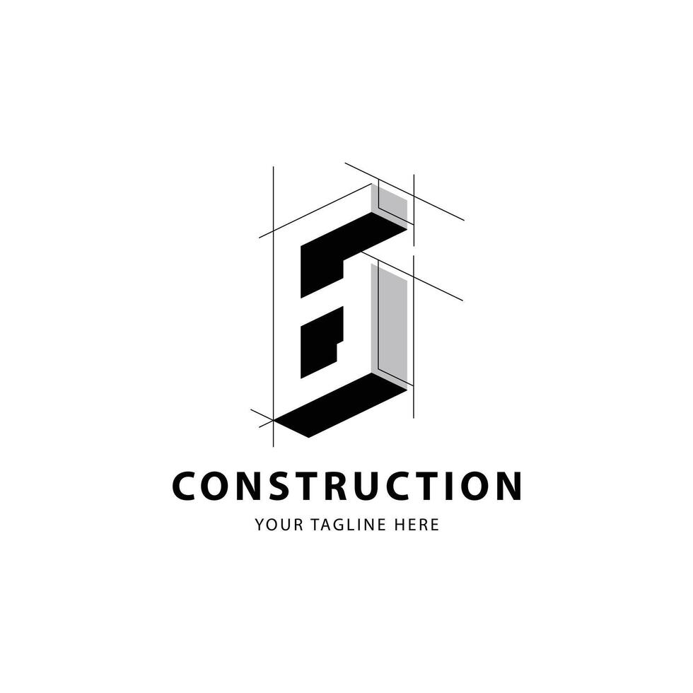 Letter G logo for construction and architecture. Property logo template illustration for your brand. vector