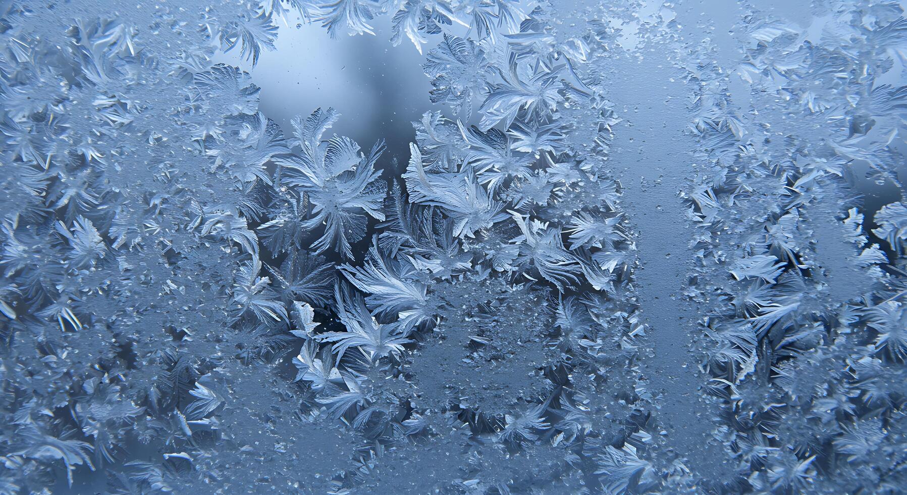Frosty glass with frosty patterns on it photo