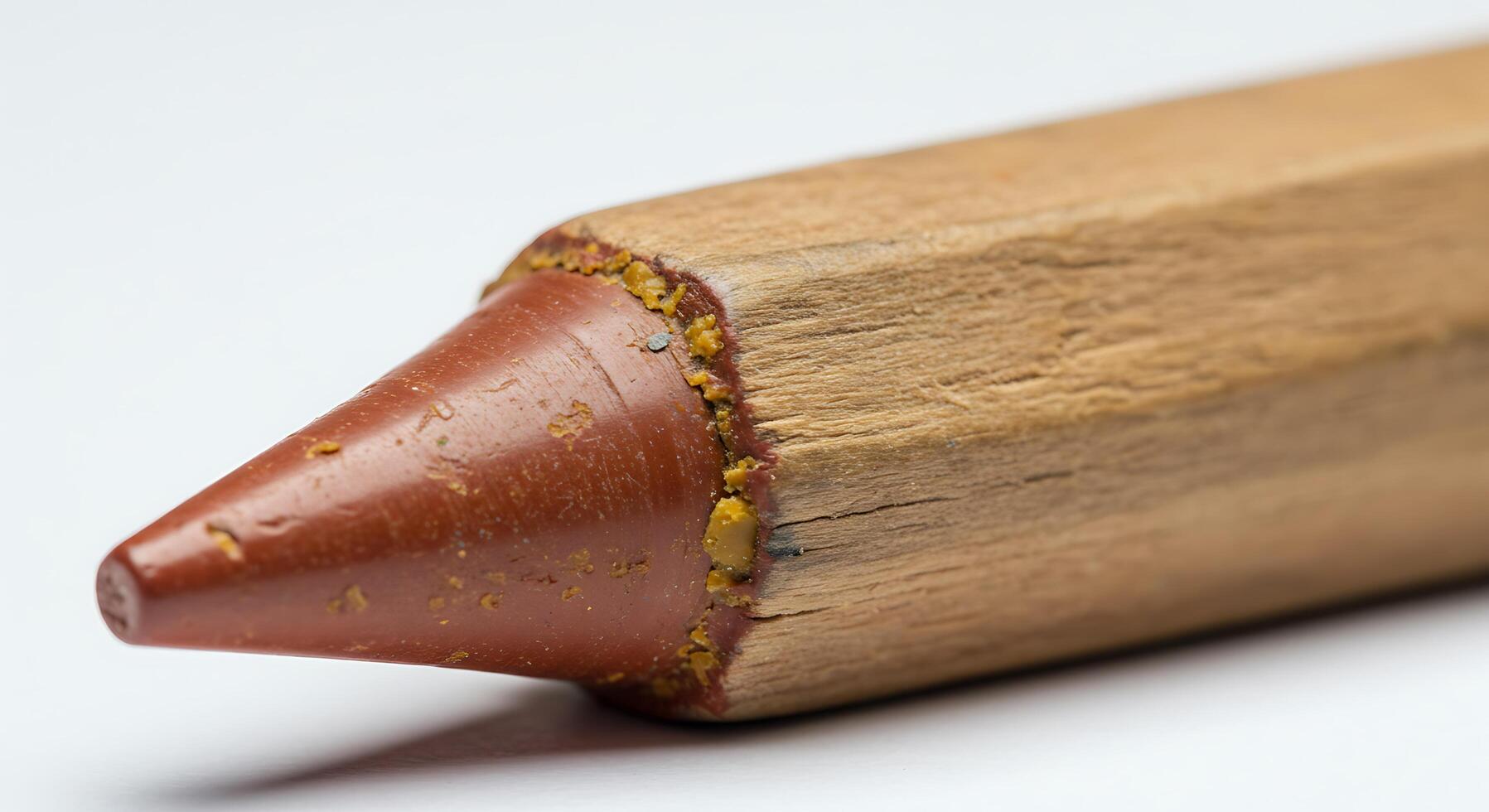 A close up of a pencil with a brown tip photo