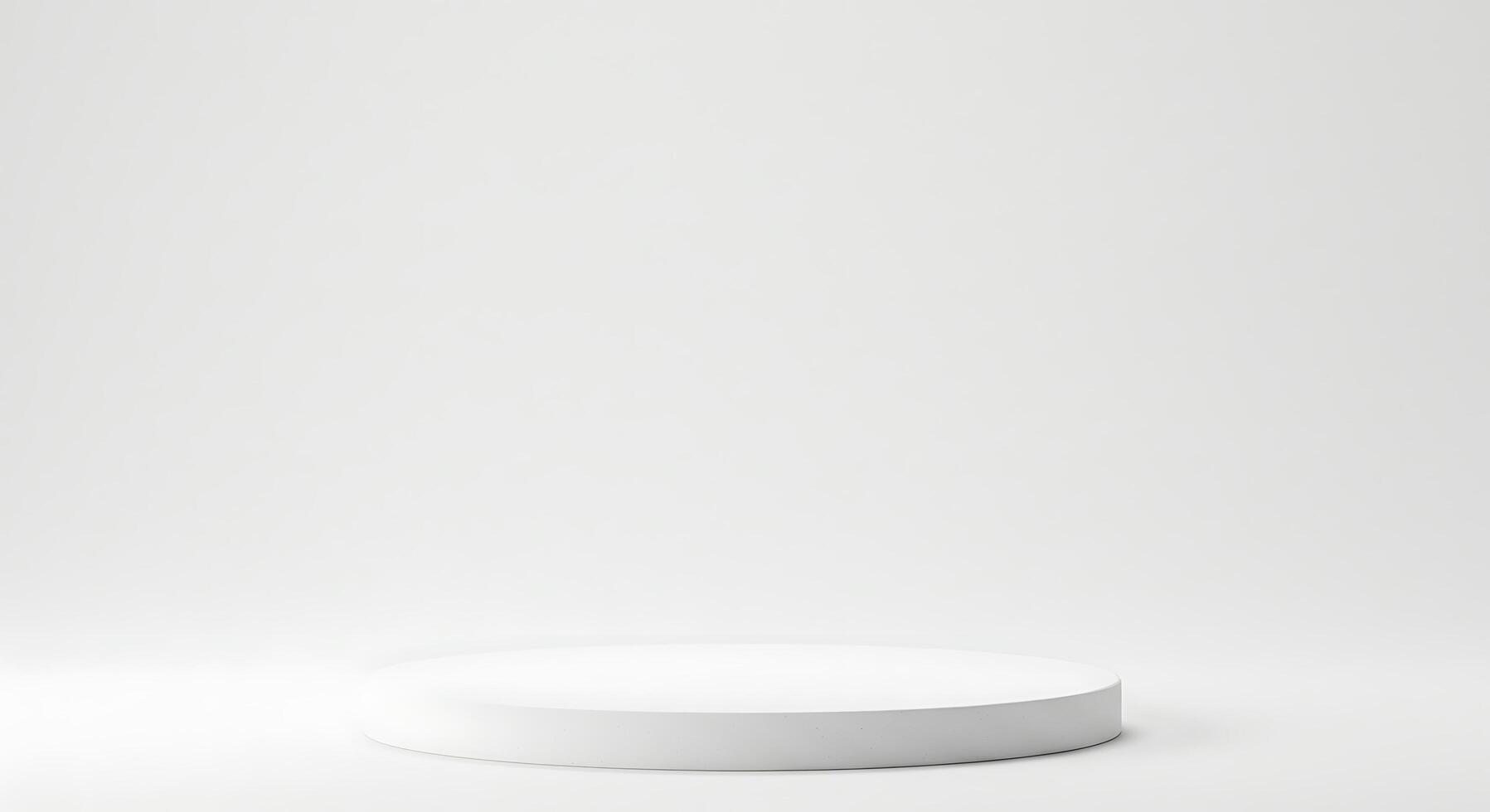 3d render of a white pedestal on a plain surface photo