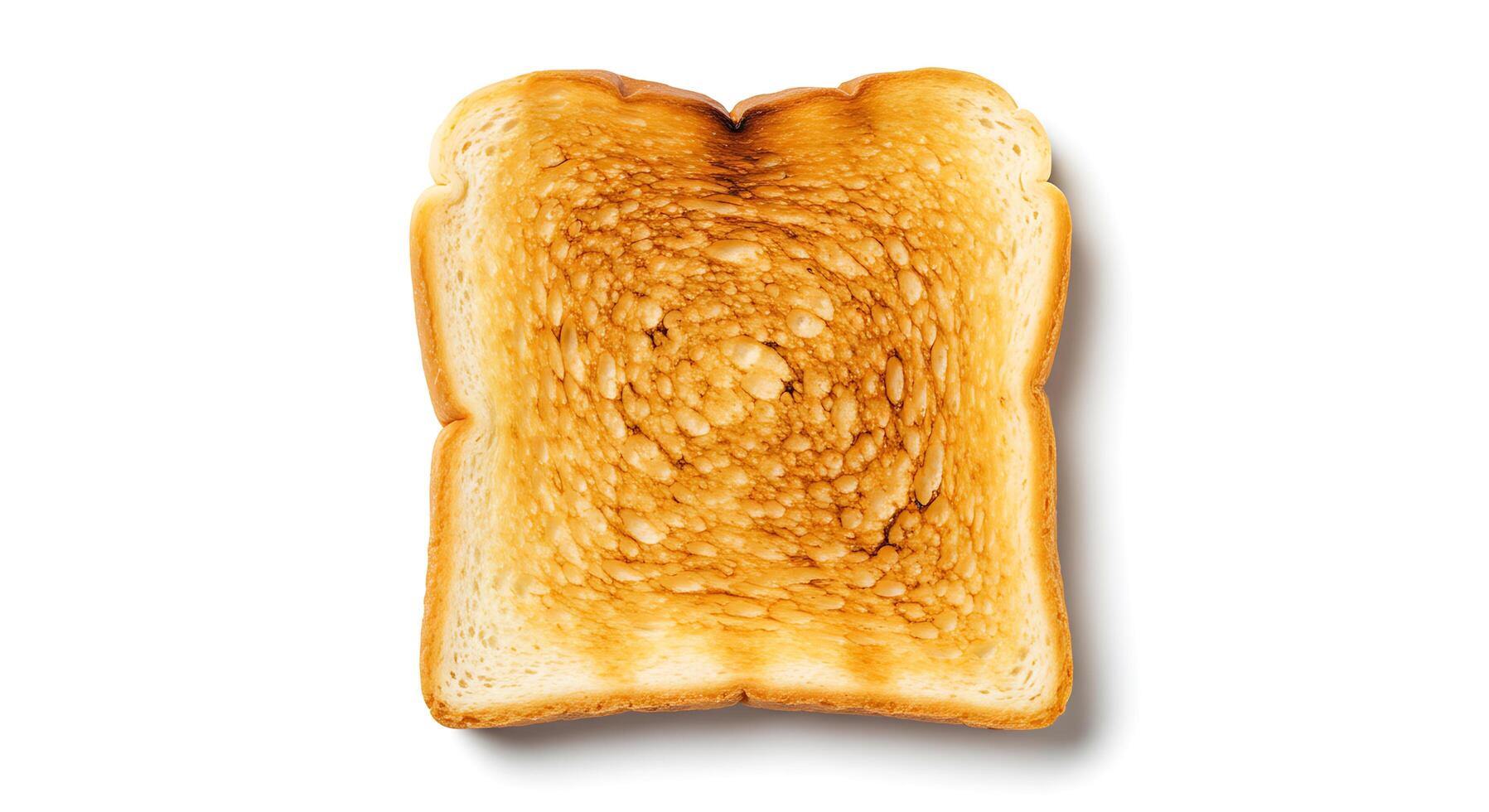 A piece of toast on a white background photo