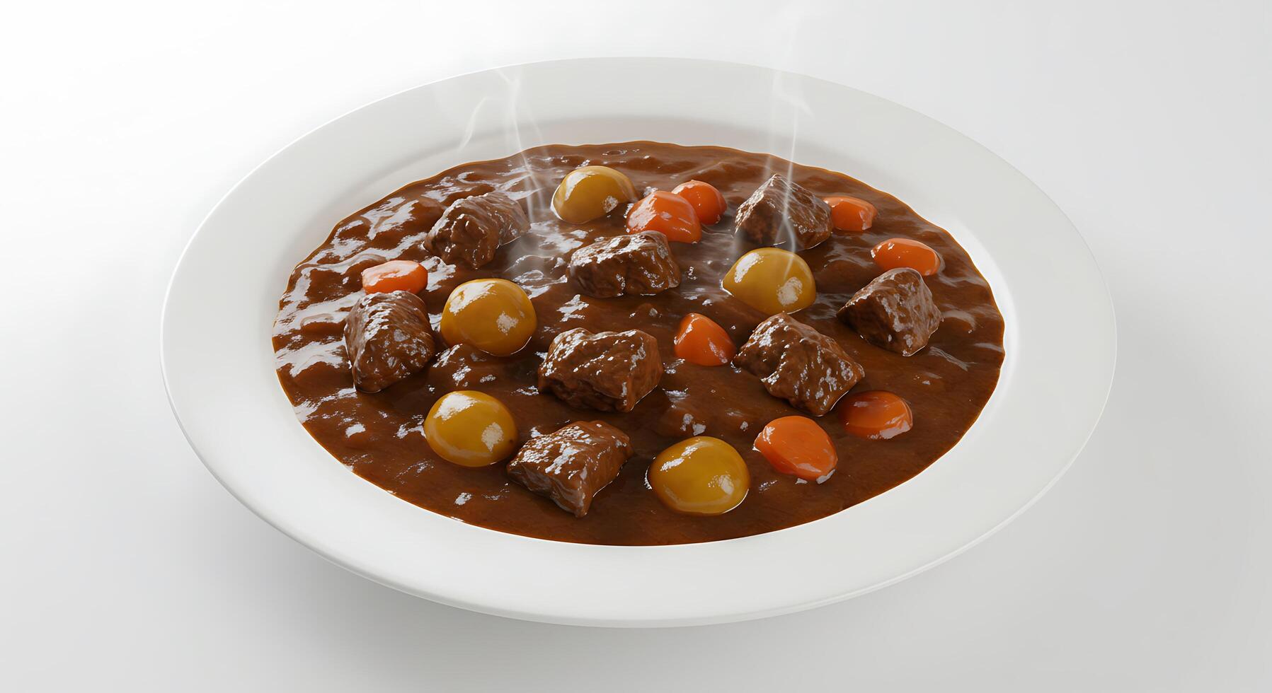 A bowl of stew with meat and vegetables photo