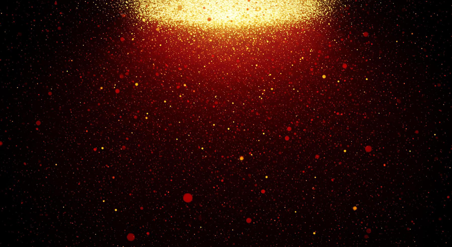 Red and gold light on a black background photo