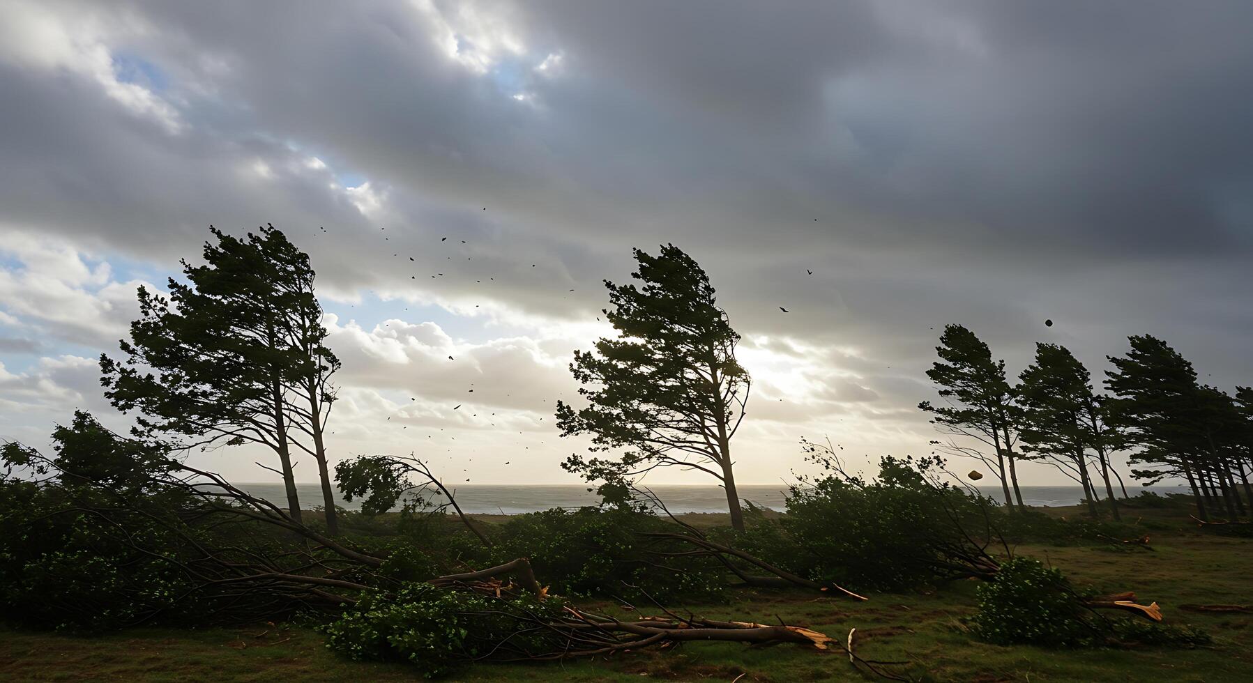 A group of trees that are on the ground photo