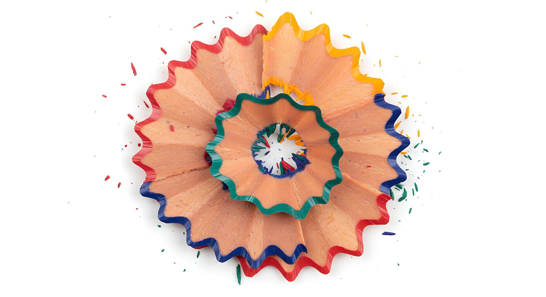 Colorful pencils on white background photo