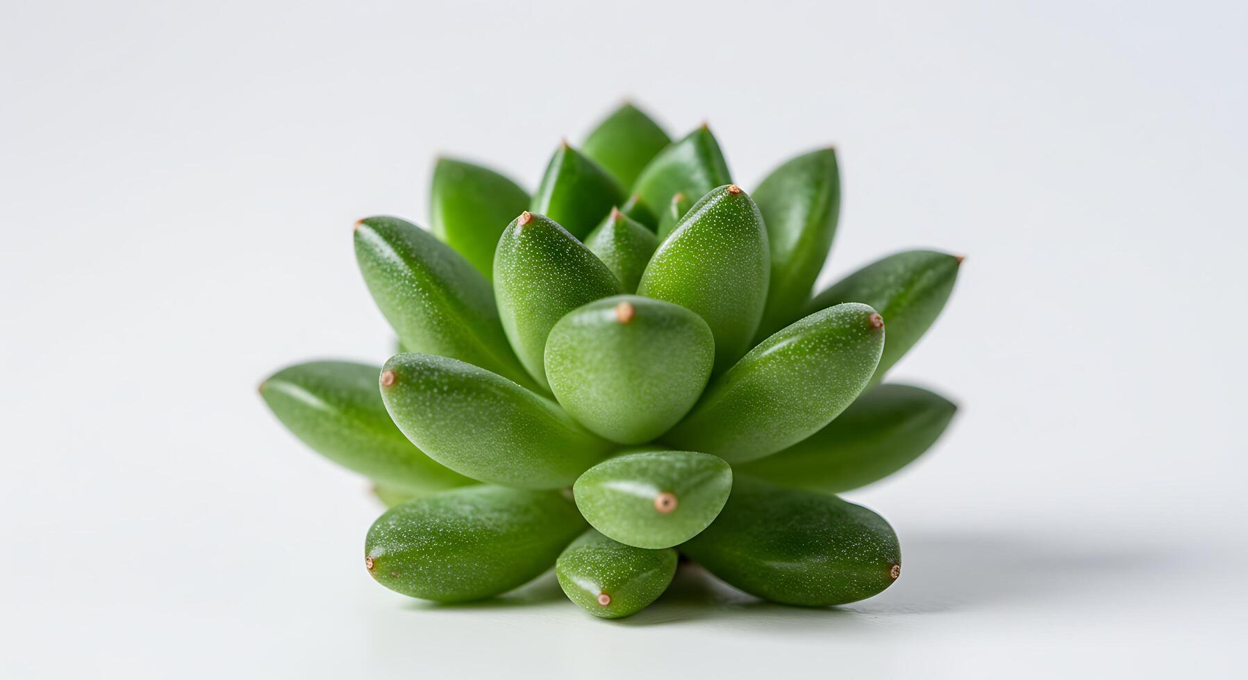 A small green plant on a white surface photo
