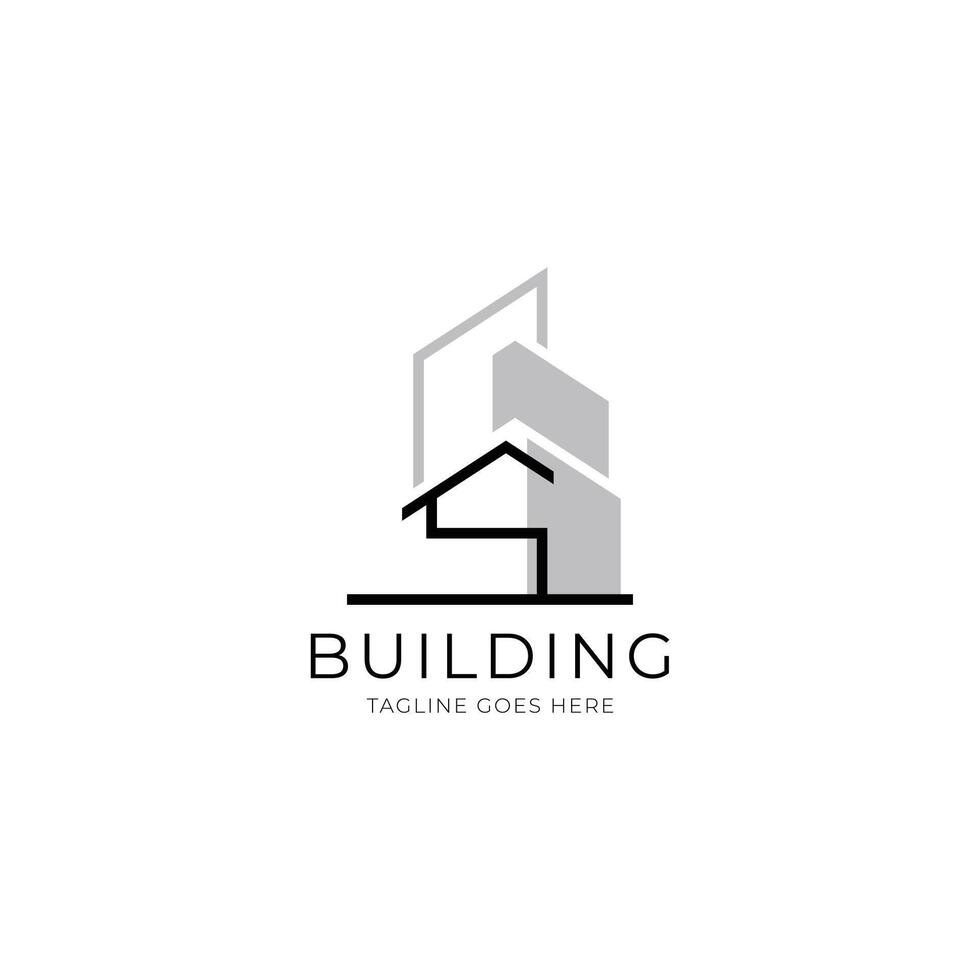 Letter S building logo for architecture, construction, real estate and property company vector