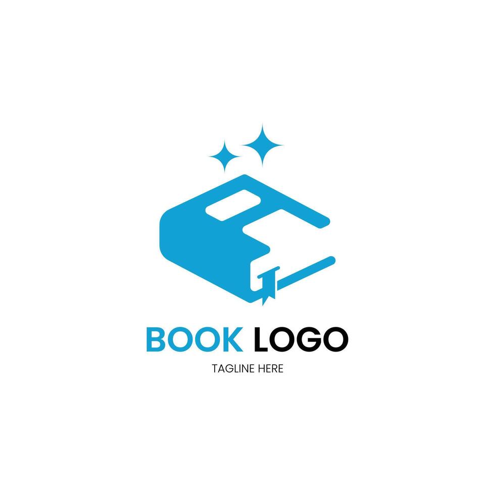 Letter A minimalist book logo for your brand vector