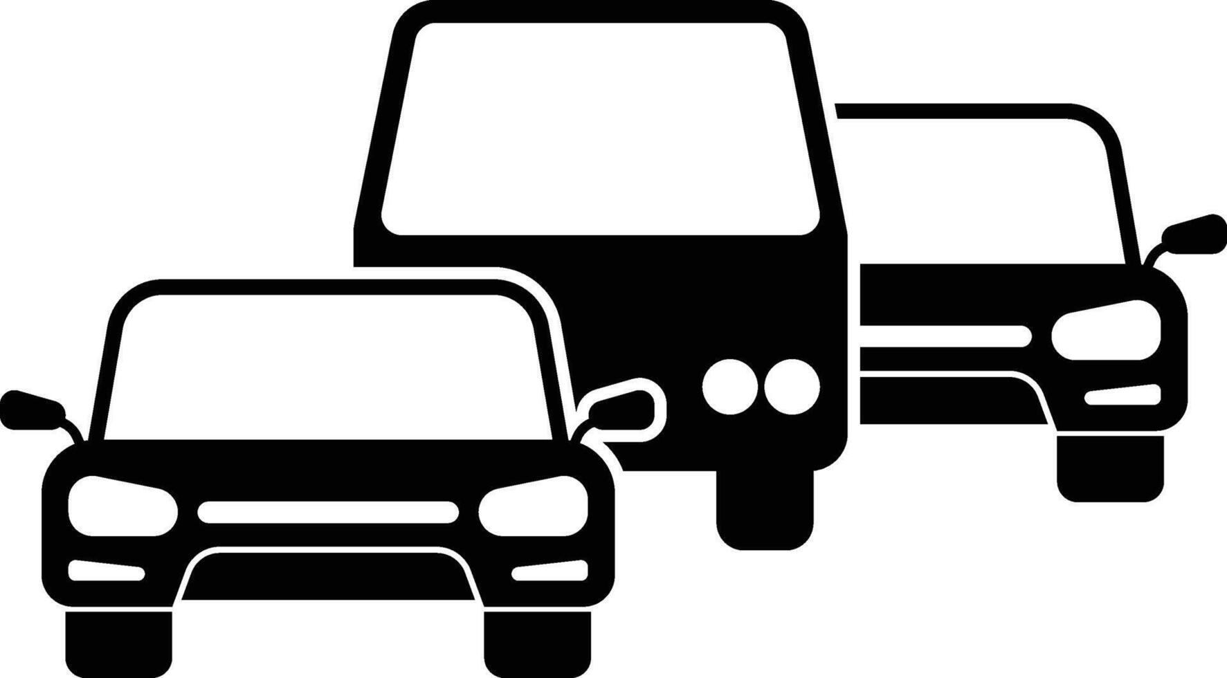 Car Traffic Jam Icon Symbol vector