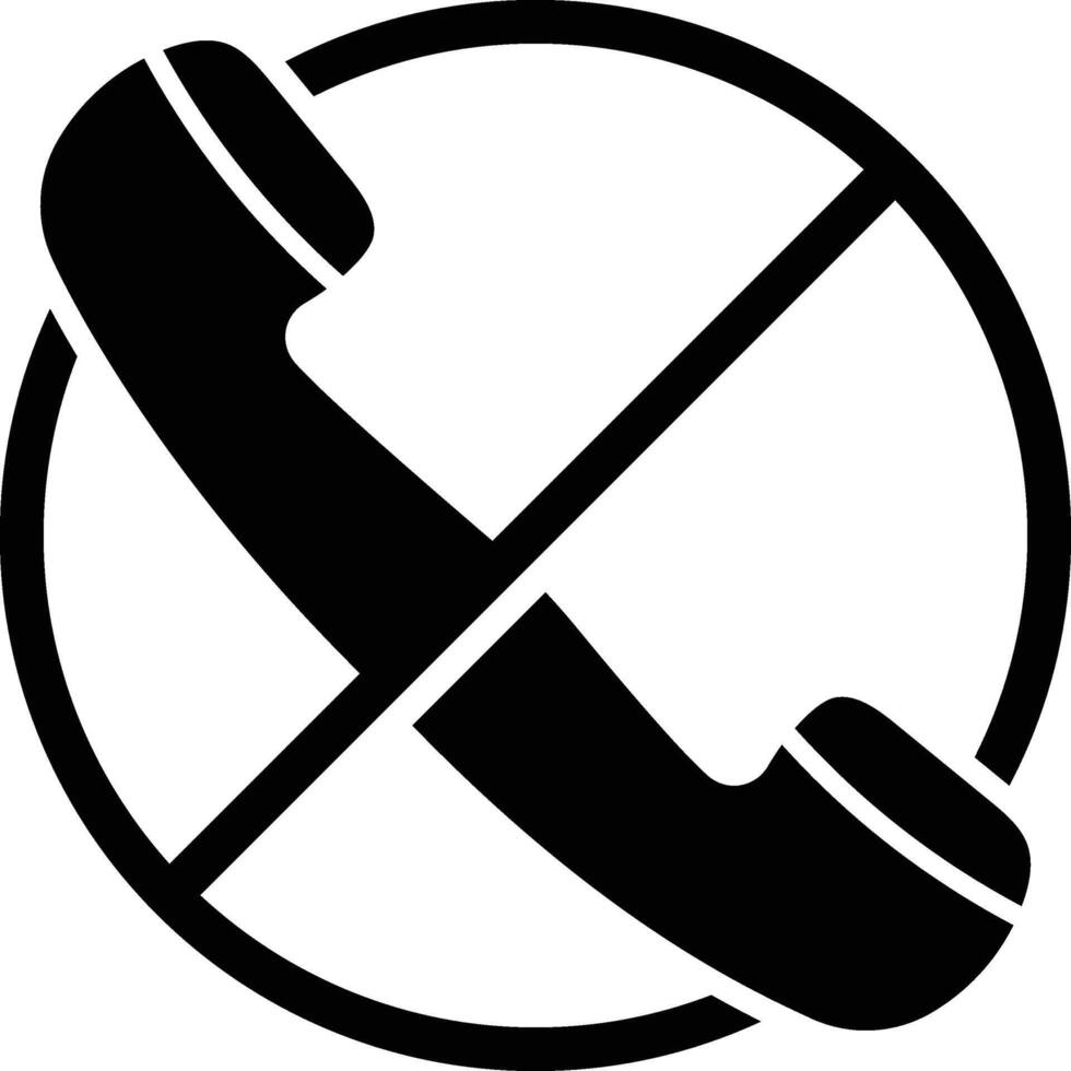 Forbidden Telephone Call Icon Symbol vector