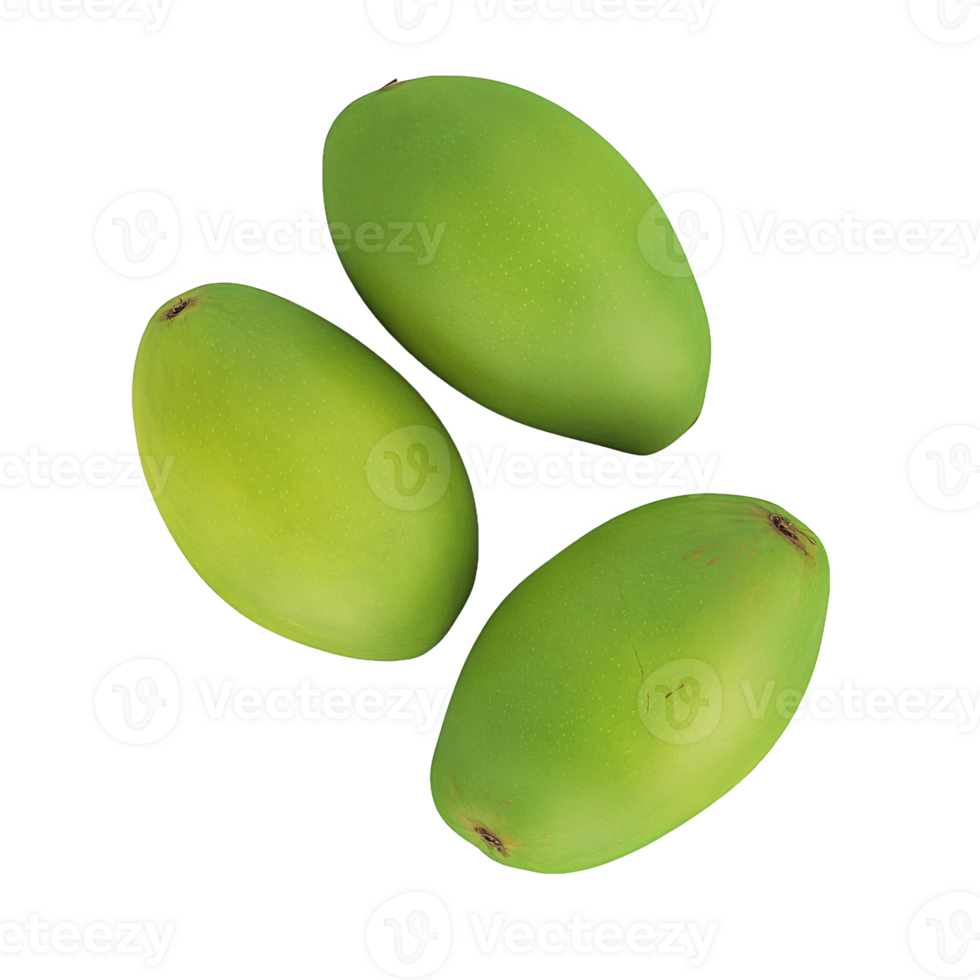 Decorative green mango for presentation png