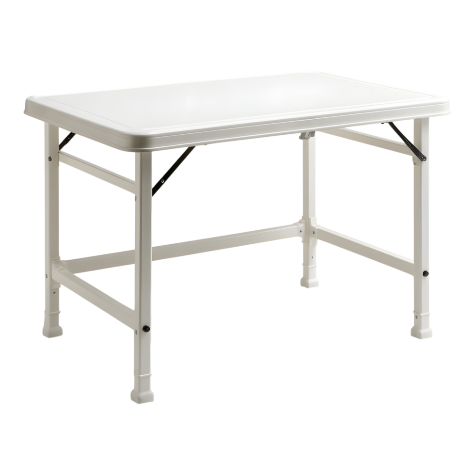 White Folding Plastic Table Portable Lightweight Compact Rectangular Outdoor Indoor Furniture png