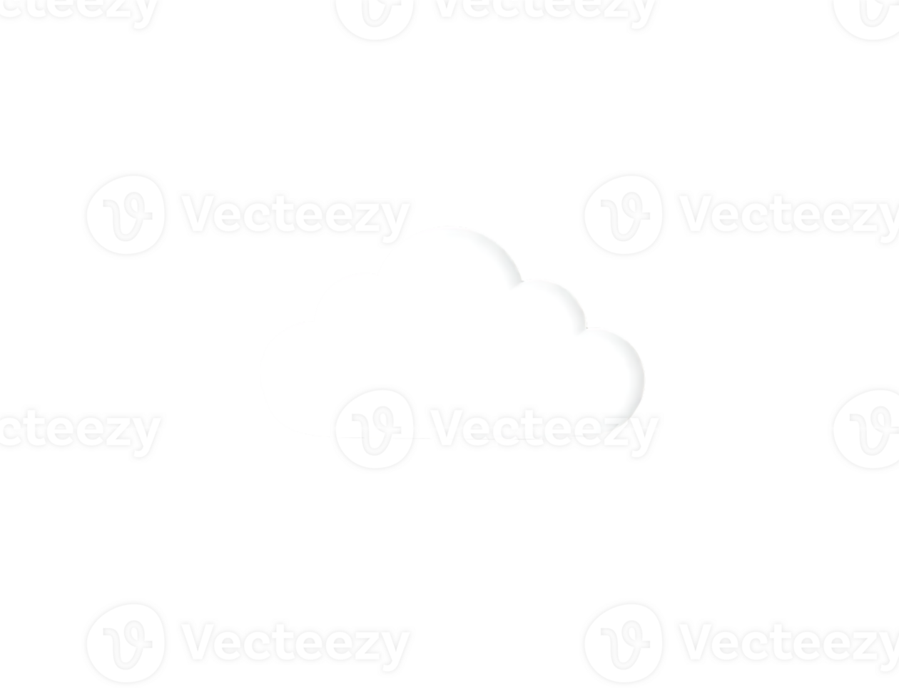 White, fluffy cloud on a transparent background png