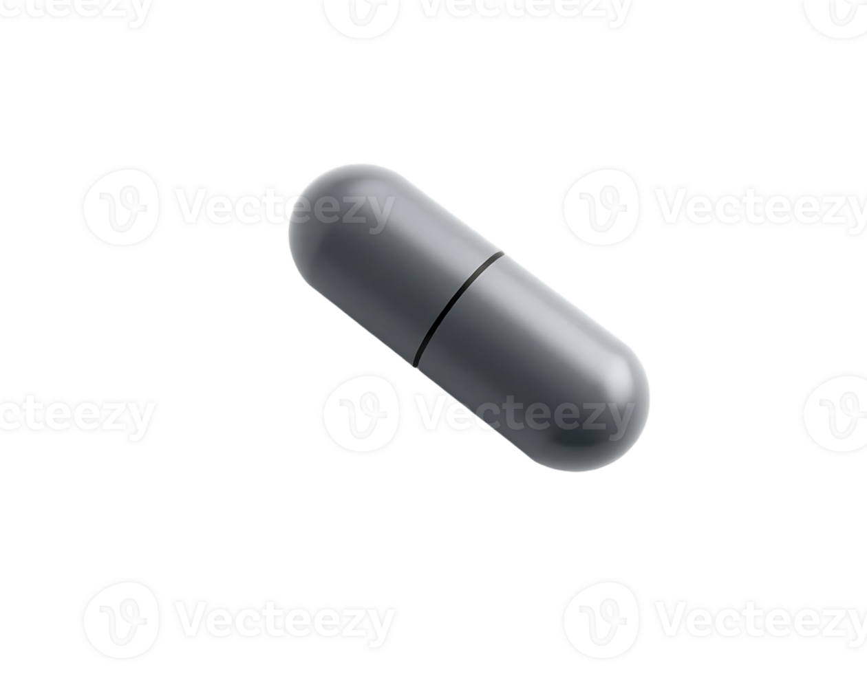 Grey Capsule Pill Isolated png
