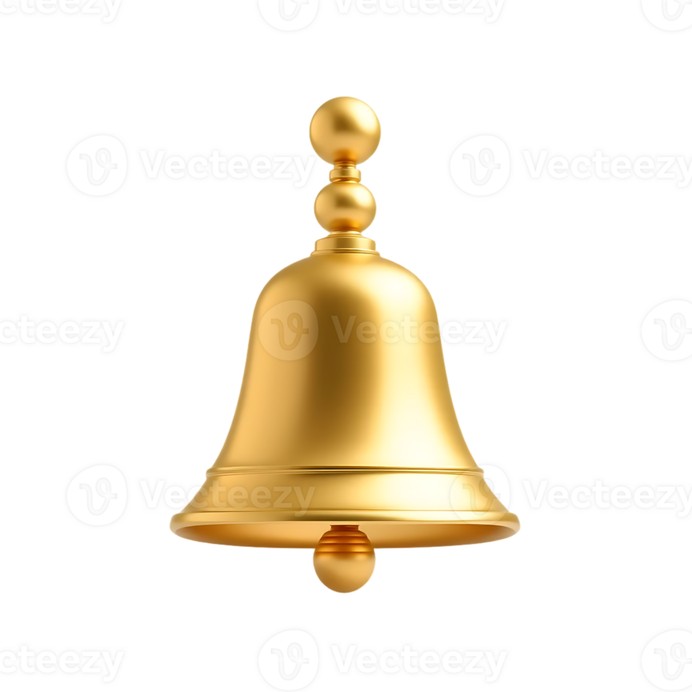 Golden Bell 3D Render png