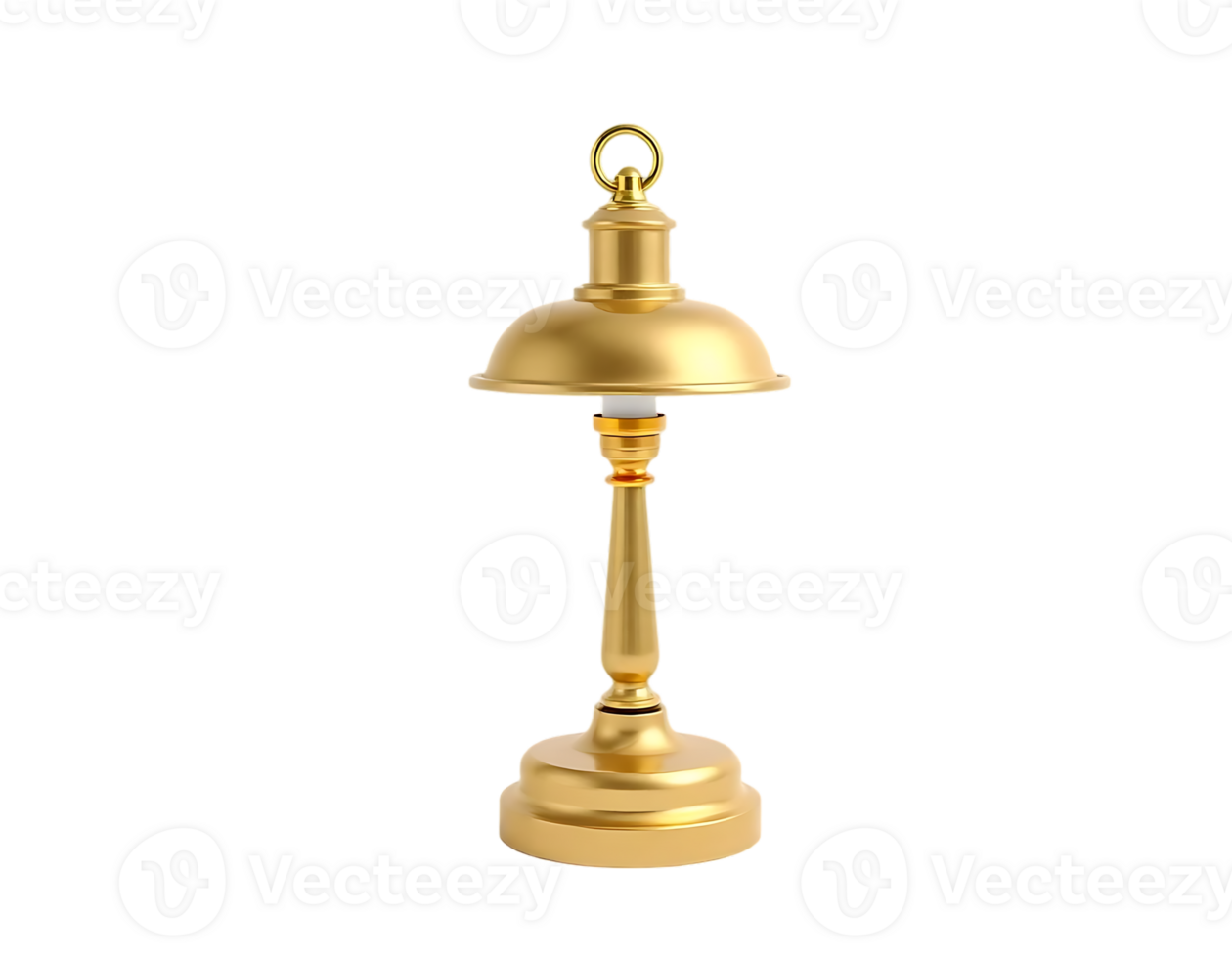Golden Table Lamp 3D Render png