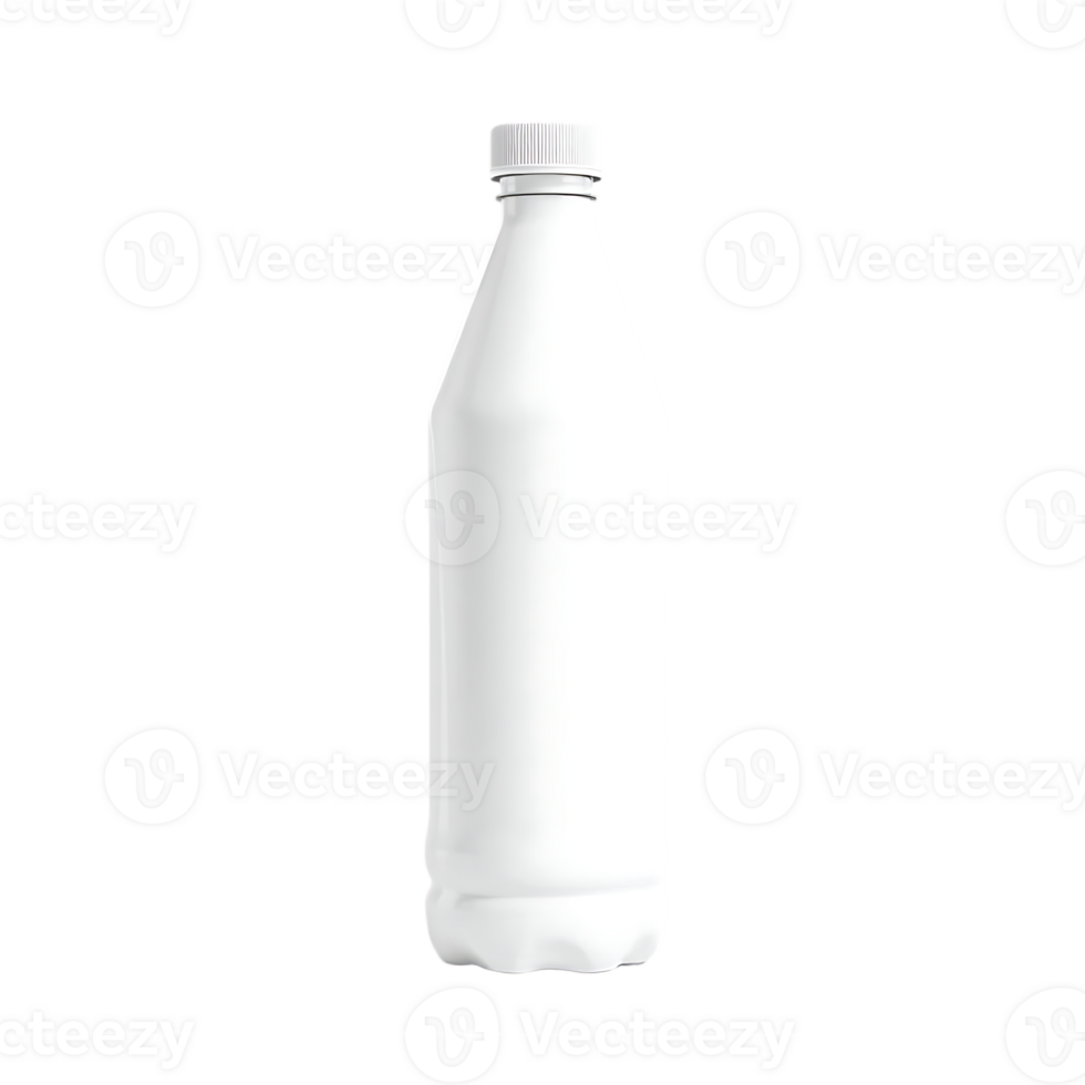 White plastic bottle isolated on a transparent background png