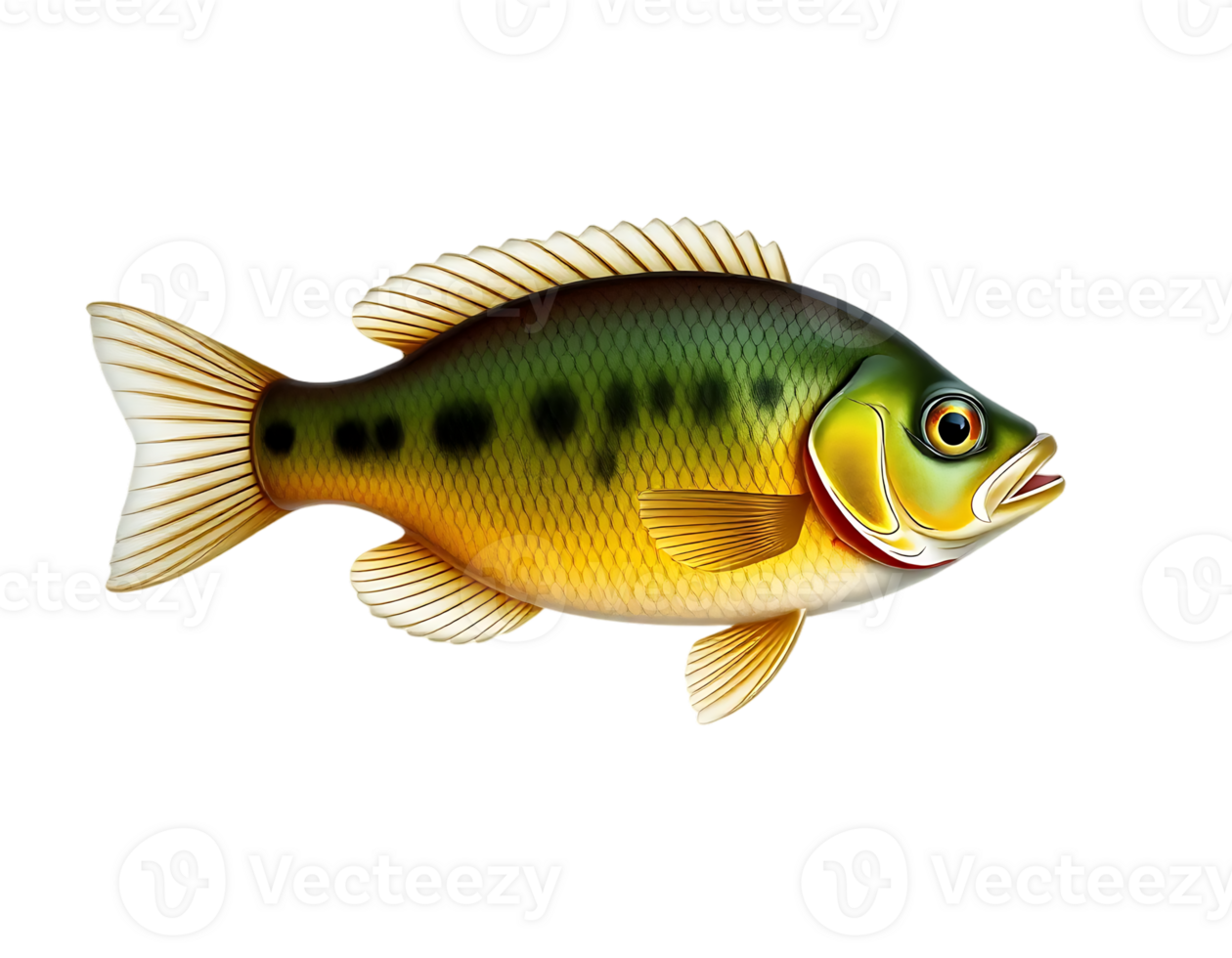 Realistic depiction of a green sunfish png