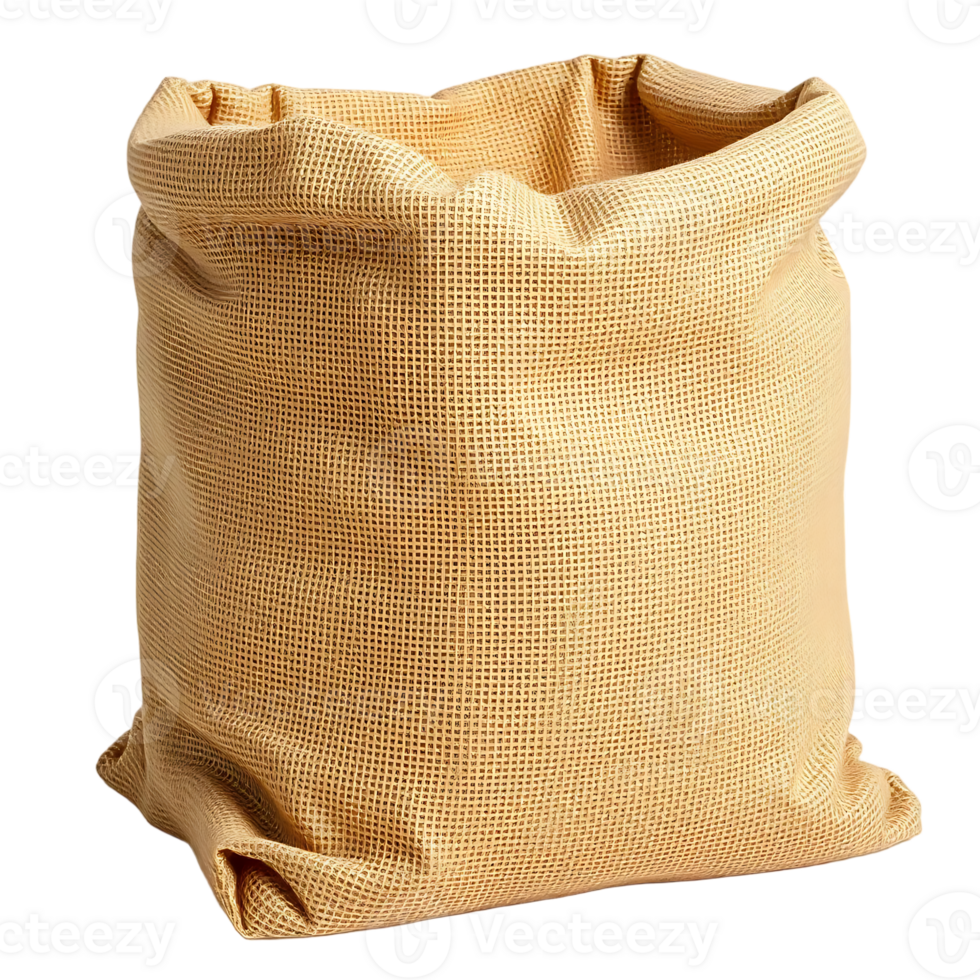 Open Burlap Sack Isolated on Transparent Background png