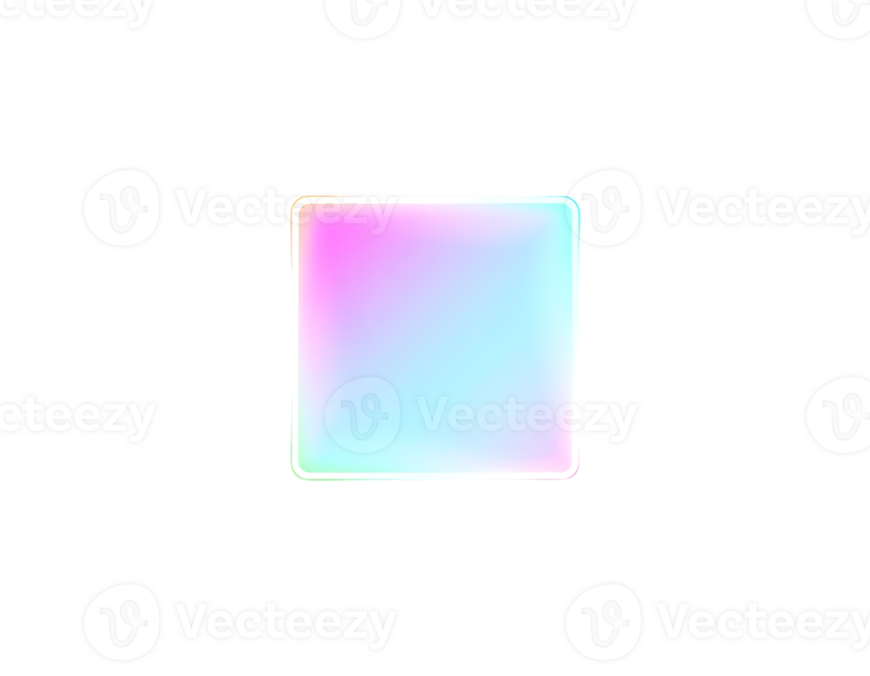 Holographic Square with Gradient Colors png