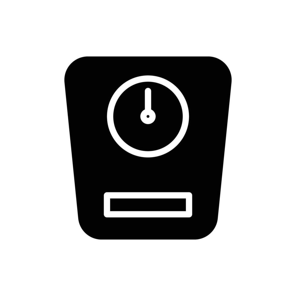 weight scale icon solid style vector