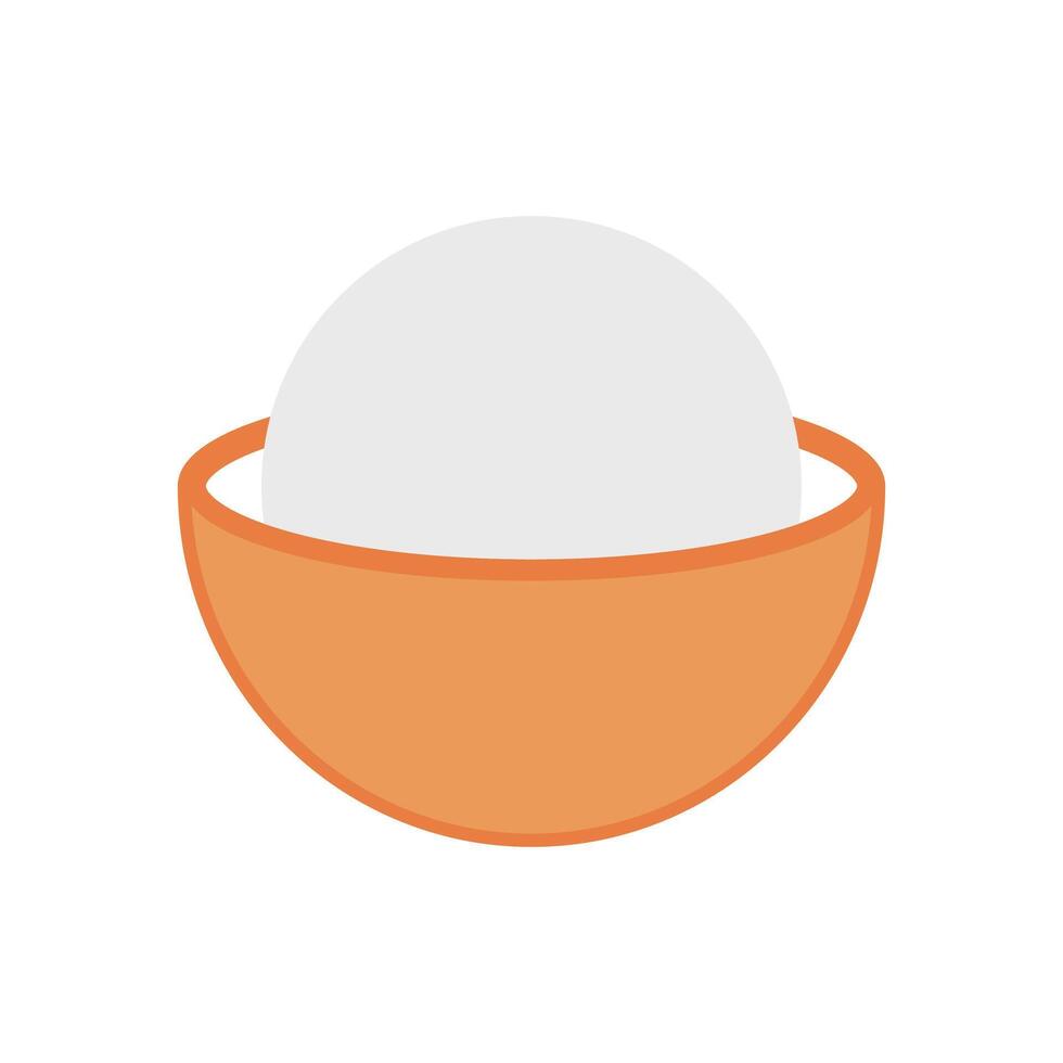 Illustration rubber coconut bowl vector